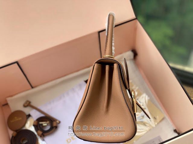 DELVAUX女包 春夏新款 Brillant系列手袋 德爾沃女手提包 女手腕包 Dv0020 奶茶色 Delvaux單肩包  fcs1337